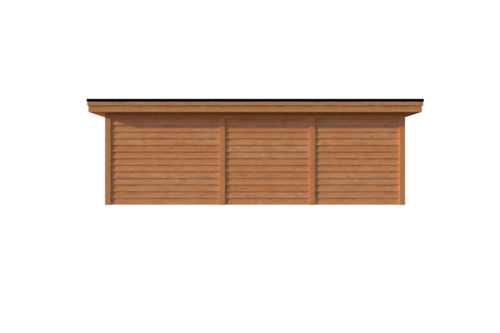 Tuinhuis met veranda plat dak 300 x 250 + 450cm Tuinhuis met veranda plat dak 300 x 250 + 450cm