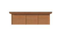 Tuinhuis met veranda plat dak 300 x 250 + 500cm Tuinhuis met veranda plat dak 300 x 250 + 500cm