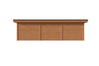 Tuinhuis met veranda plat dak 300 x 250 + 550cm Tuinhuis met veranda plat dak 300 x 250 + 550cm