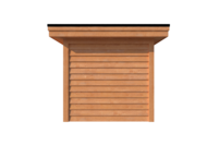 Tuinhuis met veranda plat dak 300 x 250 + 550cm Tuinhuis met veranda plat dak 300 x 250 + 550cm