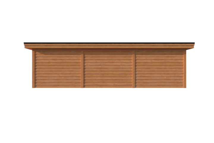 Tuinhuis met veranda plat dak 300 x 250 + 600cm Tuinhuis met veranda plat dak 300 x 250 + 600cm