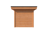 Tuinhuis met veranda plat dak 350 x 250 + 250cm