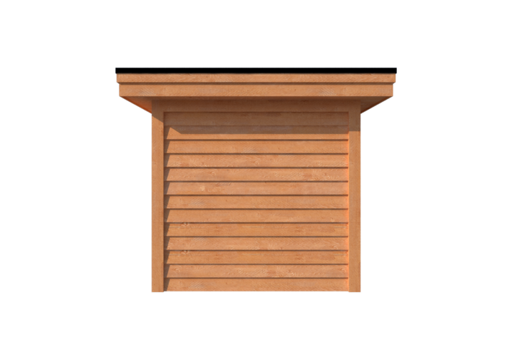 Tuinhuis met veranda plat dak 350 x 250 + 250cm