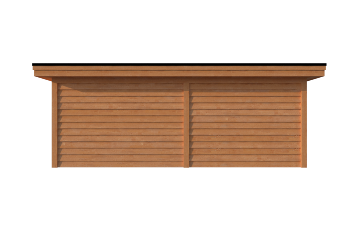 Tuinhuis met veranda plat dak 350 x 250 + 300cm Tuinhuis met veranda plat dak 350 x 250 + 300cm