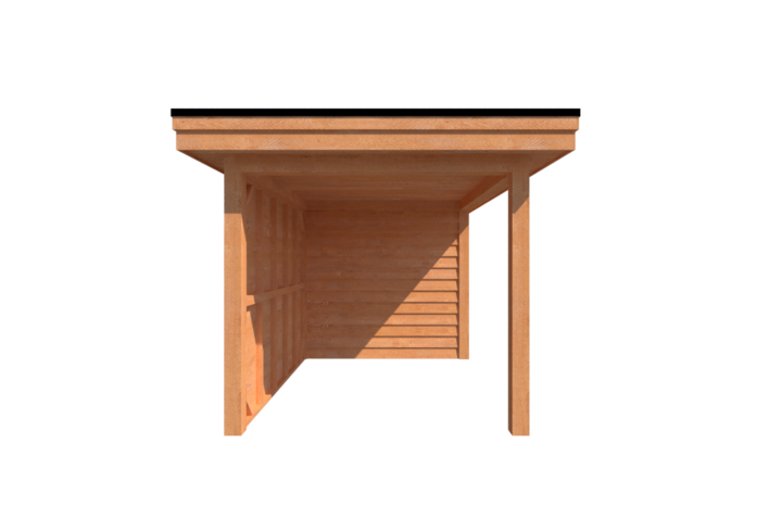 Tuinhuis met veranda plat dak 350 x 250 + 300cm Tuinhuis met veranda plat dak 350 x 250 + 300cm