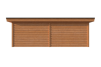 Tuinhuis met veranda plat dak 350 x 250 + 350cm Tuinhuis met veranda plat dak 350 x 250 + 350cm