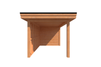 Tuinhuis met veranda plat dak 350 x 250 + 350cm Tuinhuis met veranda plat dak 350 x 250 + 350cm