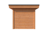 Tuinhuis met veranda plat dak 350 x 250 + 350cm Tuinhuis met veranda plat dak 350 x 250 + 350cm