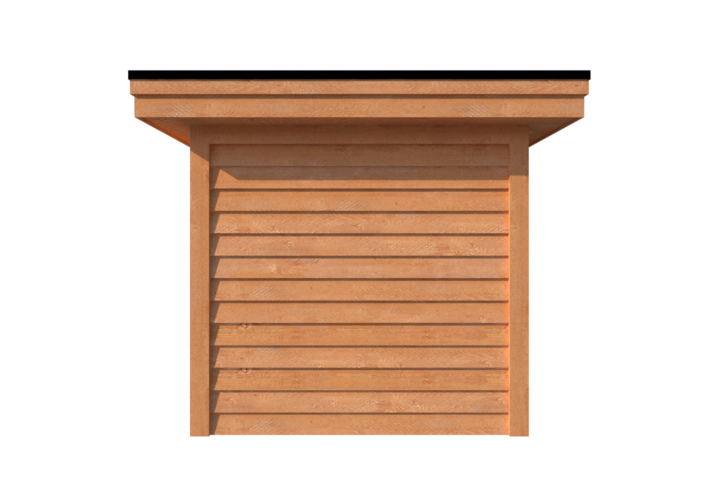 Tuinhuis met veranda plat dak 350 x 250 + 350cm Tuinhuis met veranda plat dak 350 x 250 + 350cm