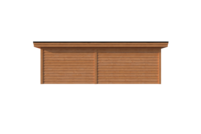 Tuinhuis met veranda plat dak 350 x 250 + 400cm Tuinhuis met veranda plat dak 350 x 250 + 400cm