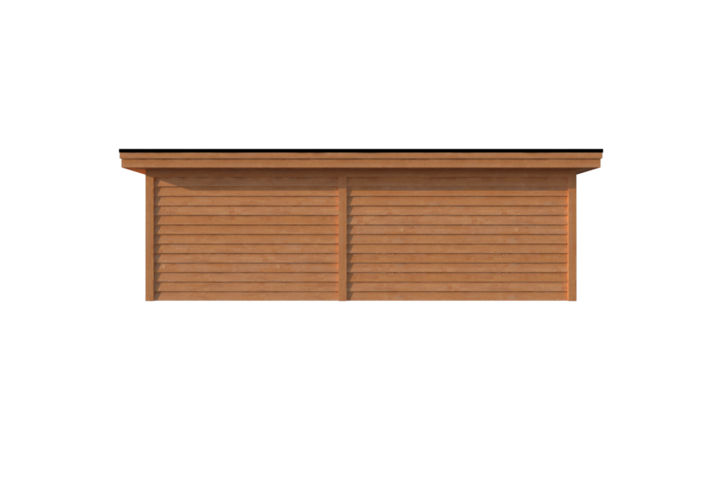 Tuinhuis met veranda plat dak 350 x 250 + 400cm Tuinhuis met veranda plat dak 350 x 250 + 400cm