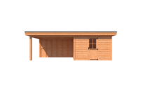 Tuinhuis met veranda plat dak 350 x 250 + 400cm Tuinhuis met veranda plat dak 350 x 250 + 400cm
