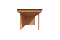 Tuinhuis met veranda plat dak 350 x 250 + 400cm Tuinhuis met veranda plat dak 350 x 250 + 400cm