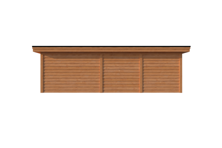 Tuinhuis met veranda plat dak 350 x 250 + 450cm Tuinhuis met veranda plat dak 350 x 250 + 450cm