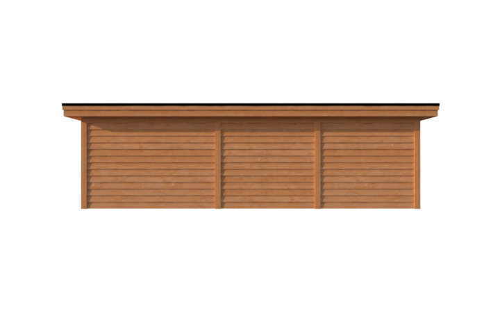 Tuinhuis met veranda plat dak 350 x 250 + 500cm Tuinhuis met veranda plat dak 350 x 250 + 500cm