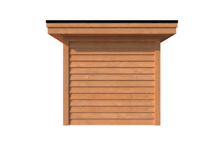 Tuinhuis met veranda plat dak 350 x 250 + 550cm Tuinhuis met veranda plat dak 350 x 250 + 550cm