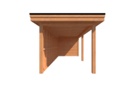 Tuinhuis met veranda plat dak 350 x 250 + 600cm Tuinhuis met veranda plat dak 350 x 250 + 600cm