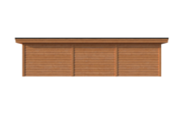 Tuinhuis met veranda plat dak 350 x 250 + 600cm Tuinhuis met veranda plat dak 350 x 250 + 600cm