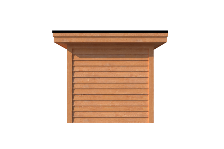 Tuinhuis met veranda plat dak 400 x 250 + 250cm Tuinhuis met veranda plat dak 400 x 250 + 250cm