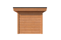 Tuinhuis met veranda plat dak 400 x 250 + 300cm