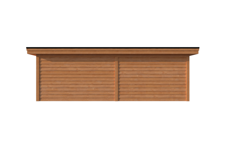 Tuinhuis met veranda plat dak 400 x 250 + 350cm Tuinhuis met veranda plat dak 400 x 250 + 350cm