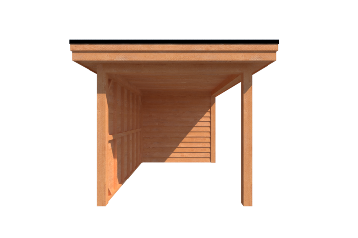 Tuinhuis met veranda plat dak 400 x 250 + 350cm Tuinhuis met veranda plat dak 400 x 250 + 350cm