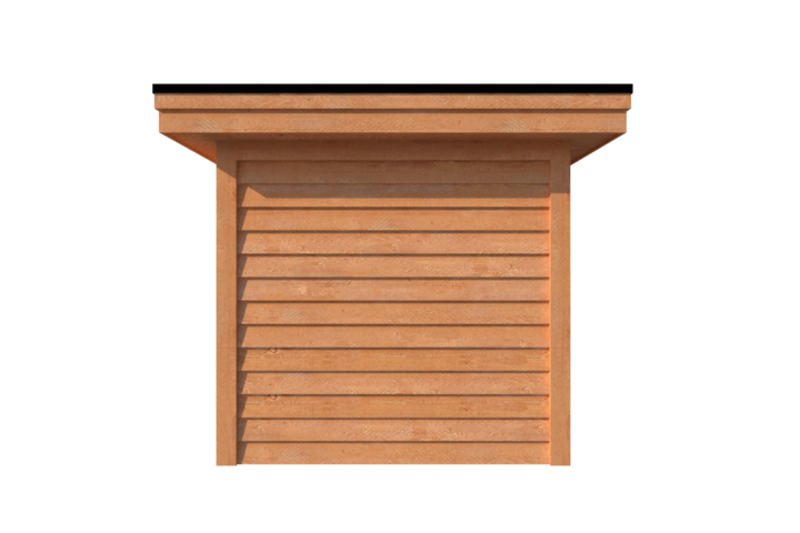 Tuinhuis met veranda plat dak 400 x 250 + 350cm Tuinhuis met veranda plat dak 400 x 250 + 350cm