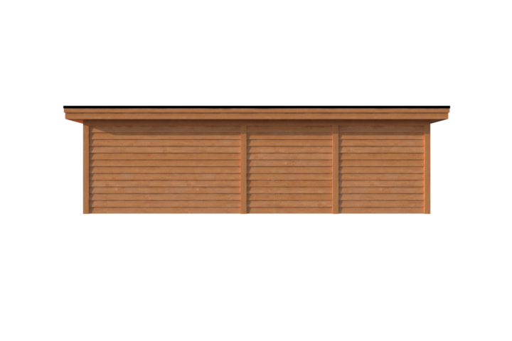 Tuinhuis met veranda plat dak 400 x 250 + 450cm Tuinhuis met veranda plat dak 400 x 250 + 450cm