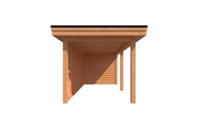 Tuinhuis met veranda plat dak 400 x 250 + 450cm Tuinhuis met veranda plat dak 400 x 250 + 450cm