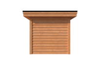 Tuinhuis met veranda plat dak 400 x 250 + 450cm Tuinhuis met veranda plat dak 400 x 250 + 450cm