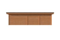 Tuinhuis met veranda plat dak 400 x 250 + 500cm Tuinhuis met veranda plat dak 400 x 250 + 500cm