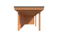 Tuinhuis met veranda plat dak 400 x 250 + 500cm Tuinhuis met veranda plat dak 400 x 250 + 500cm