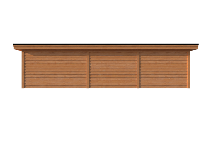 Tuinhuis met veranda plat dak 400 x 250 + 600cm Tuinhuis met veranda plat dak 400 x 250 + 600cm