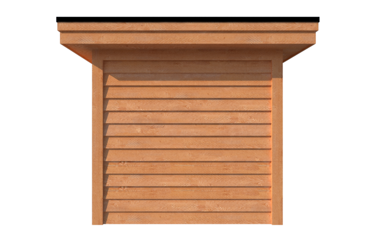 Tuinhuis met veranda plat dak 400 x 250 + 600cm Tuinhuis met veranda plat dak 400 x 250 + 600cm