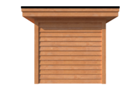 Tuinhuis met veranda plat dak 400 x 250 + 600cm