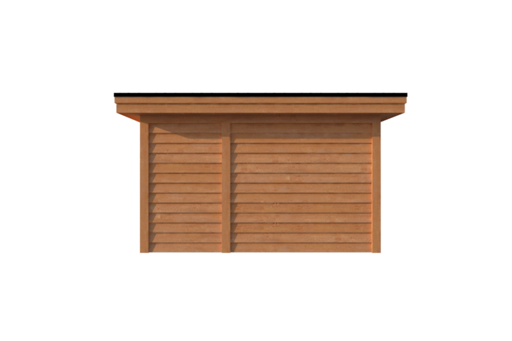 Tuinhuis met veranda plat dak 150 x 350 + 250cm Tuinhuis met veranda plat dak 150 x 350 + 250cm