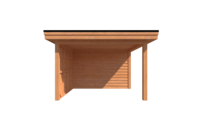 Tuinhuis met veranda plat dak 150 x 350 + 250cm Tuinhuis met veranda plat dak 150 x 350 + 250cm