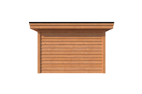 Tuinhuis met veranda plat dak 150 x 350 + 250cm Tuinhuis met veranda plat dak 150 x 350 + 250cm