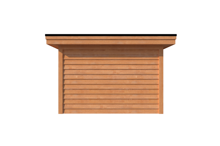 Tuinhuis met veranda plat dak 150 x 350 + 250cm Tuinhuis met veranda plat dak 150 x 350 + 250cm