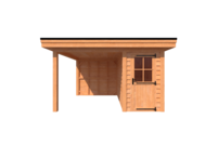 Tuinhuis met veranda plat dak 150 x 350 + 250cm Tuinhuis met veranda plat dak 150 x 350 + 250cm