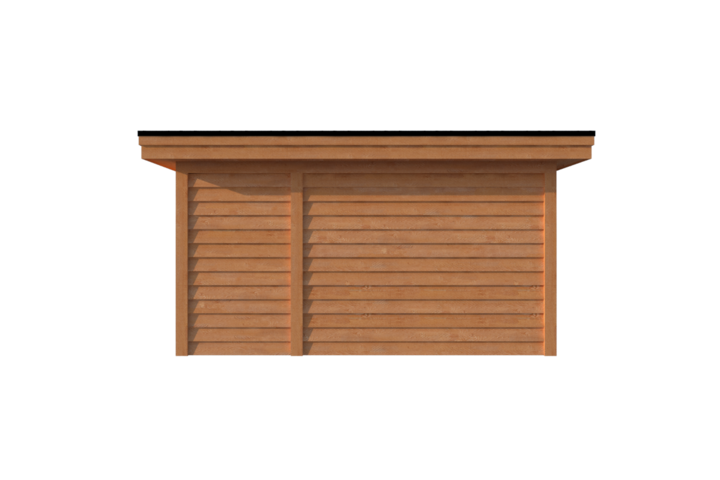 Tuinhuis met veranda plat dak 150 x 350 + 300cm Tuinhuis met veranda plat dak 150 x 350 + 300cm