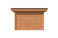 Tuinhuis met veranda plat dak 150 x 350 + 300cm Tuinhuis met veranda plat dak 150 x 350 + 300cm