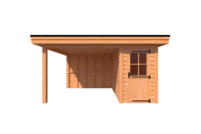 Tuinhuis met veranda plat dak 150 x 350 + 300cm Tuinhuis met veranda plat dak 150 x 350 + 300cm
