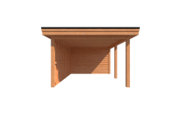 Tuinhuis met veranda plat dak 150 x 350 + 450cm Tuinhuis met veranda plat dak 150 x 350 + 450cm