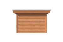 Tuinhuis met veranda plat dak 150 x 350 + 550cm