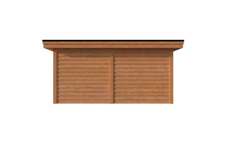 Tuinhuis met veranda plat dak 250 x 350 + 250cm Tuinhuis met veranda plat dak 250 x 350 + 250cm