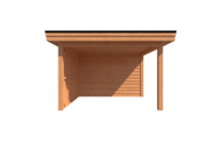 Tuinhuis met veranda plat dak 250 x 350 + 250cm Tuinhuis met veranda plat dak 250 x 350 + 250cm