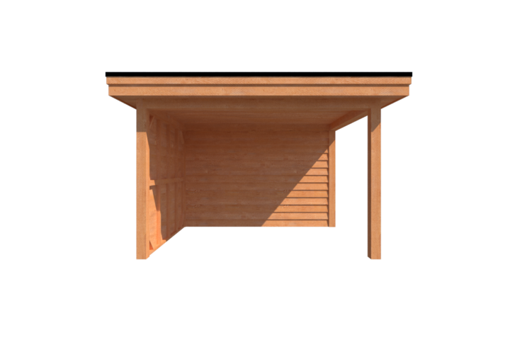 Tuinhuis met veranda plat dak 250 x 350 + 250cm Tuinhuis met veranda plat dak 250 x 350 + 250cm
