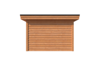 Tuinhuis met veranda plat dak 250 x 350 + 250cm Tuinhuis met veranda plat dak 250 x 350 + 250cm