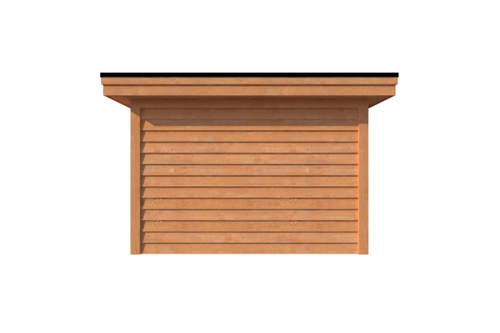 Tuinhuis met veranda plat dak 250 x 350 + 250cm Tuinhuis met veranda plat dak 250 x 350 + 250cm